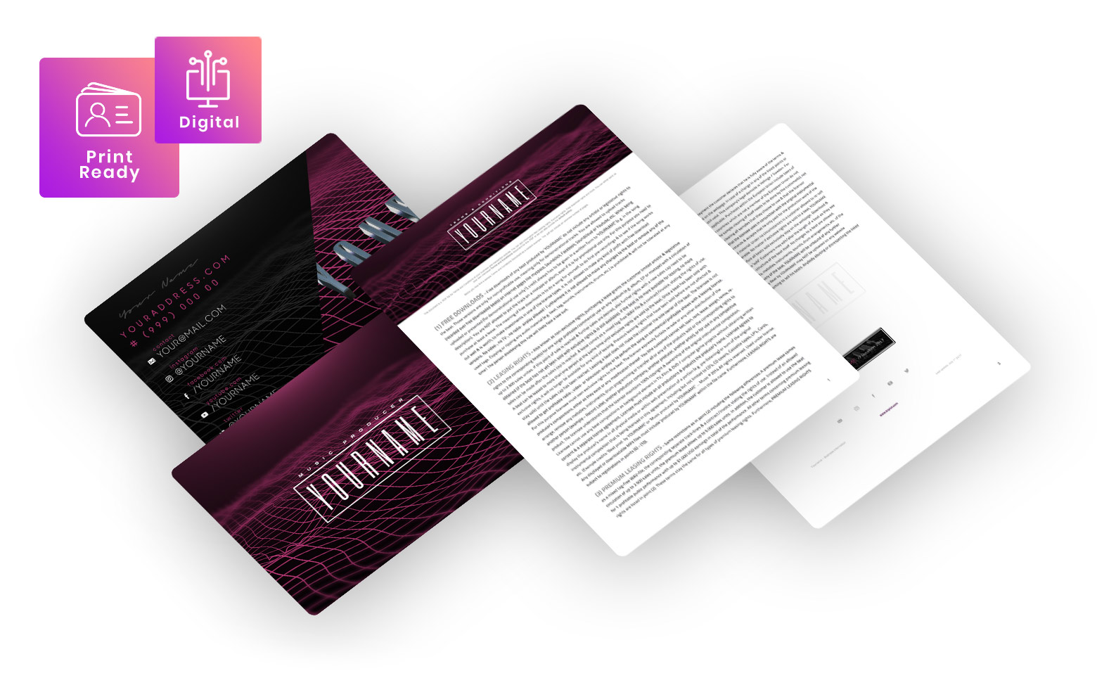 #0001 Business Cards and PDF Terms